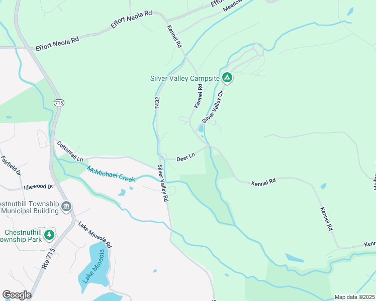 map of restaurants, bars, coffee shops, grocery stores, and more near 2523 Deer Lane in Saylorsburg