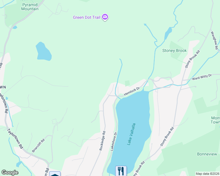 map of restaurants, bars, coffee shops, grocery stores, and more near 4 Afterglow Way in Montville
