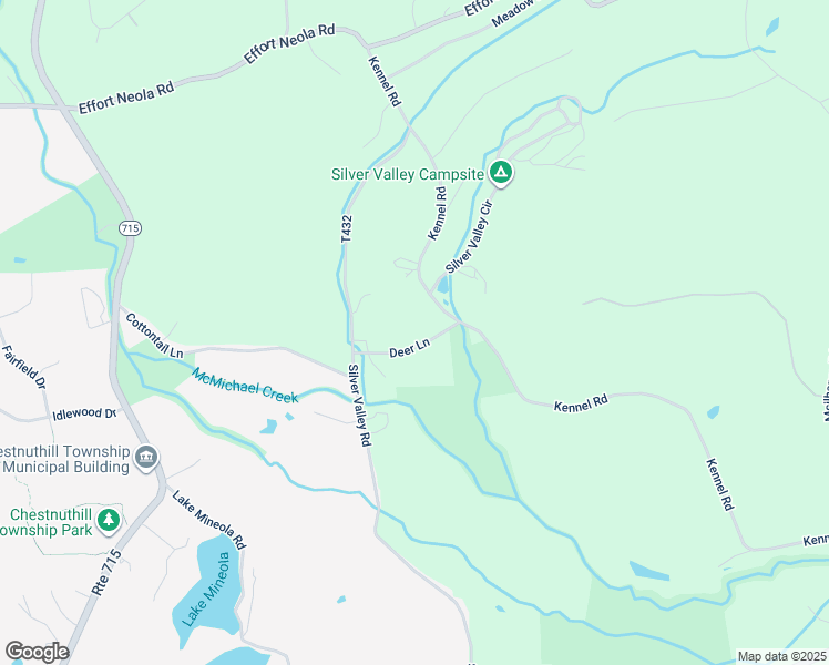 map of restaurants, bars, coffee shops, grocery stores, and more near 2523 Deer Lane in Saylorsburg