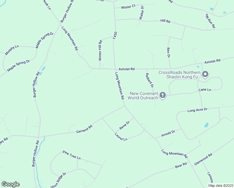 map of restaurants, bars, coffee shops, grocery stores, and more near 539 Long Mountain Road in Effort