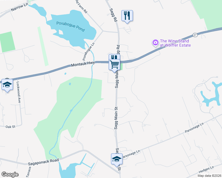 map of restaurants, bars, coffee shops, grocery stores, and more near 82 Sagg Main Street in Sagaponack