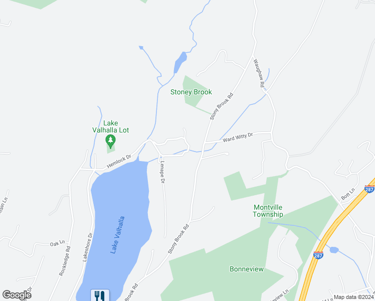 map of restaurants, bars, coffee shops, grocery stores, and more near 11 Glen Terrace in Montville