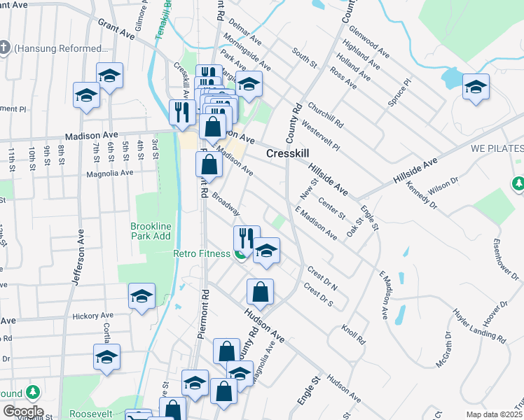 map of restaurants, bars, coffee shops, grocery stores, and more near 26 Linwood Avenue in Cresskill