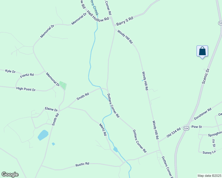map of restaurants, bars, coffee shops, grocery stores, and more near 322 Dotters Corner Road in Kunkletown