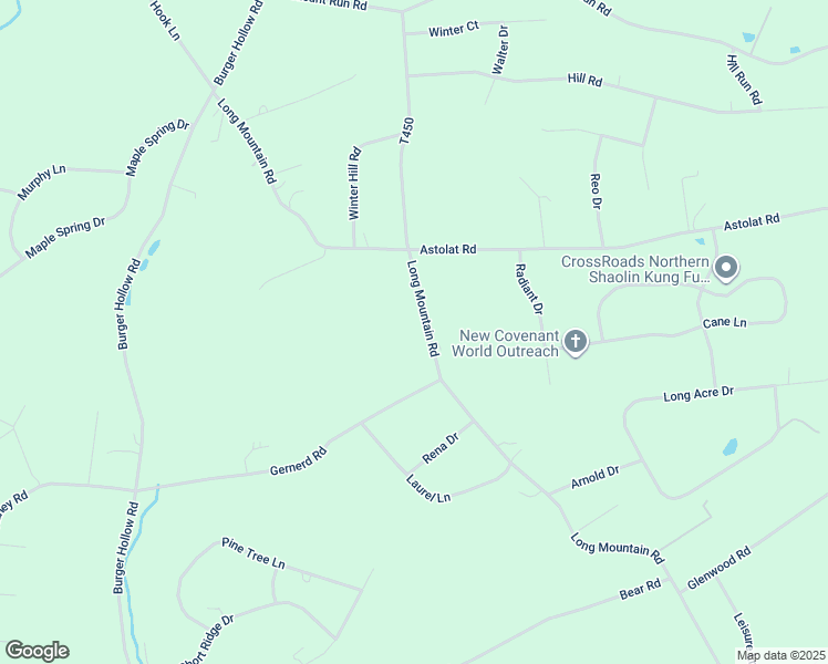 map of restaurants, bars, coffee shops, grocery stores, and more near 539 Long Mountain Road in Effort