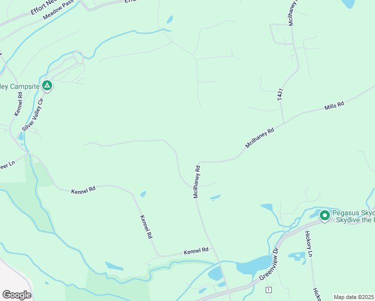 map of restaurants, bars, coffee shops, grocery stores, and more near 307 Mcilhaney Road in Saylorsburg