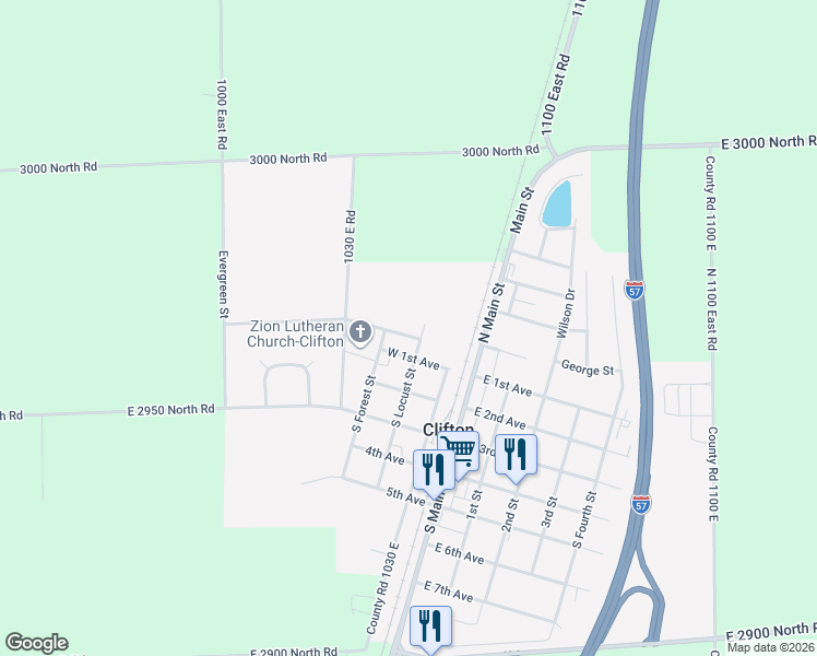 map of restaurants, bars, coffee shops, grocery stores, and more near 244 Lincoln Street in Clifton