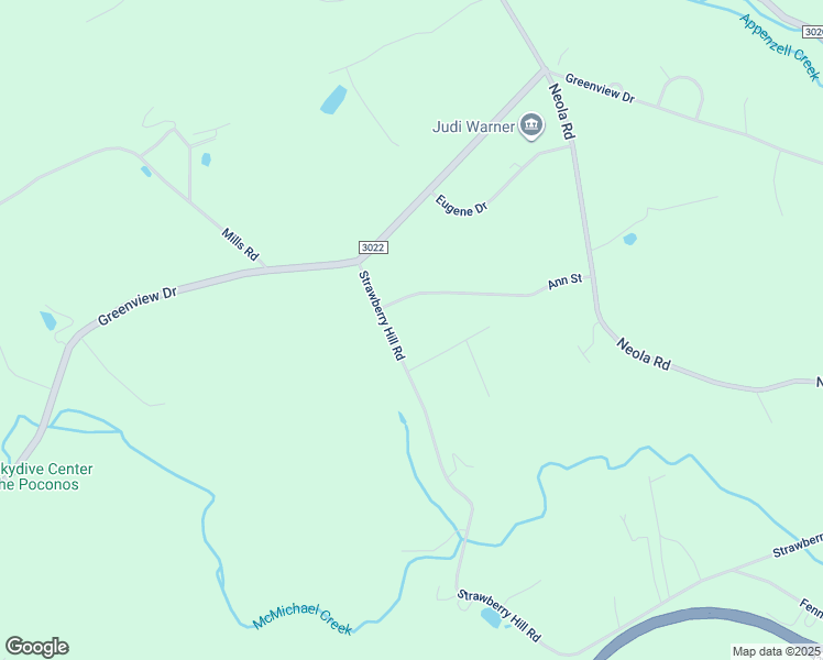 map of restaurants, bars, coffee shops, grocery stores, and more near 428 Strawberry Hill Road in Saylorsburg