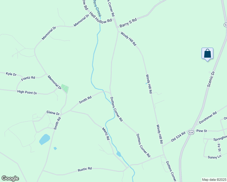 map of restaurants, bars, coffee shops, grocery stores, and more near 322 Dotters Corner Road in Kunkletown