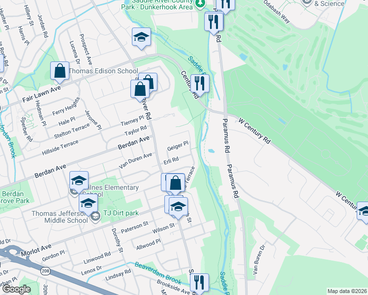 map of restaurants, bars, coffee shops, grocery stores, and more near 11-03 Elaine Terrace in Fair Lawn