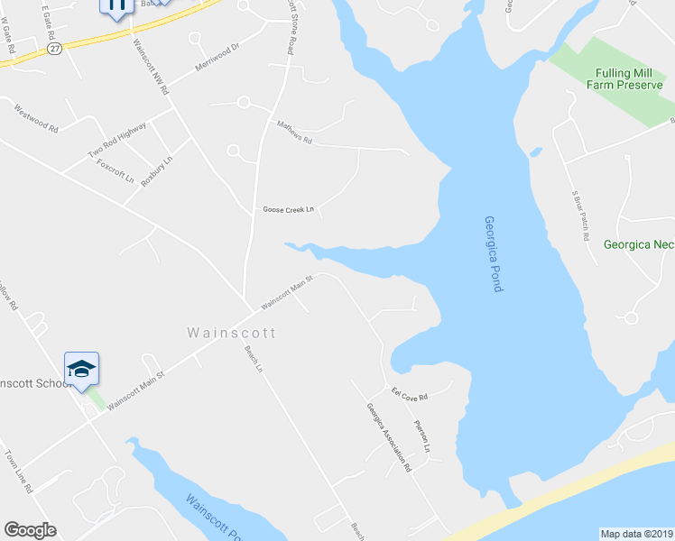 map of restaurants, bars, coffee shops, grocery stores, and more near 7 Georgica Association Road in East Hampton