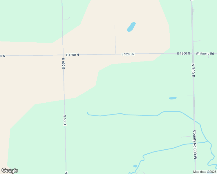 map of restaurants, bars, coffee shops, grocery stores, and more near 6347 East 1200 North in Roann
