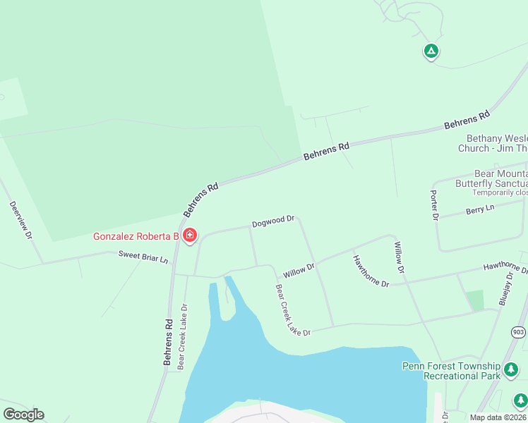 map of restaurants, bars, coffee shops, grocery stores, and more near 65 Dogwood Dr in Jim Thorpe