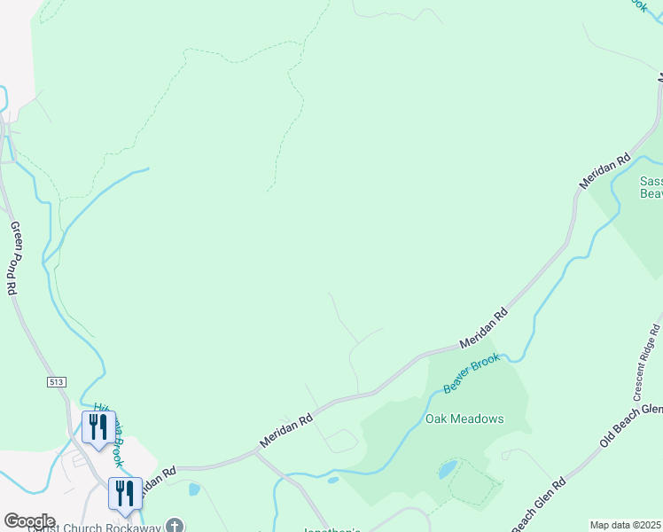 map of restaurants, bars, coffee shops, grocery stores, and more near 8 Rabbit Run in Rockaway