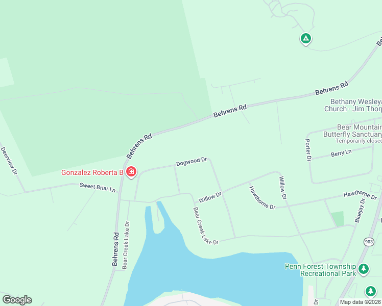 map of restaurants, bars, coffee shops, grocery stores, and more near 65 Dogwood Dr in Jim Thorpe