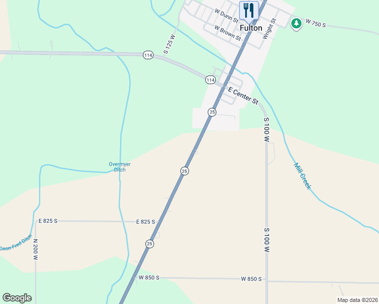 map of restaurants, bars, coffee shops, grocery stores, and more near 8044-8054 Indiana 25 in Rochester