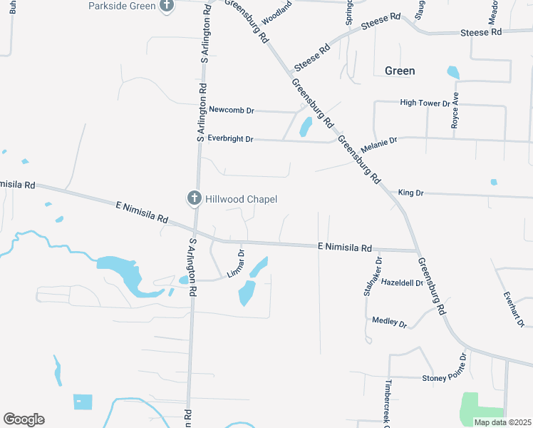 map of restaurants, bars, coffee shops, grocery stores, and more near 1223 East Nimisila Road in North Canton