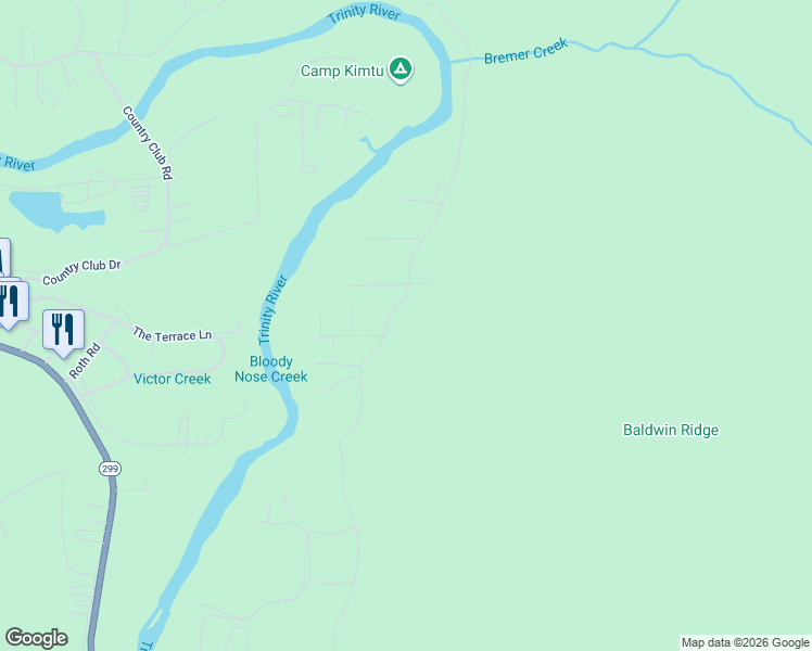 map of restaurants, bars, coffee shops, grocery stores, and more near 1525 Seeley Mc Intosh Road in Willow Creek