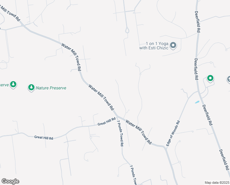 map of restaurants, bars, coffee shops, grocery stores, and more near 19 Deer Ridge Trail in Water Mill