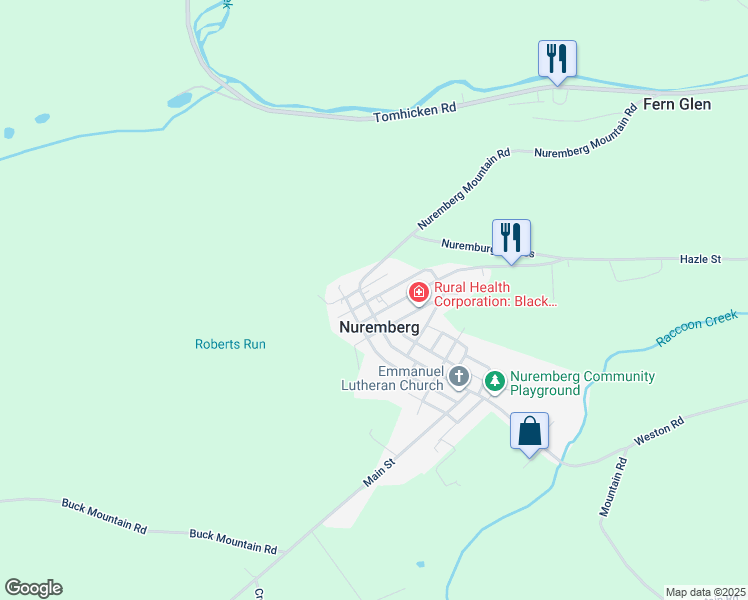 map of restaurants, bars, coffee shops, grocery stores, and more near 10 Stauffer Avenue in Rock Glen