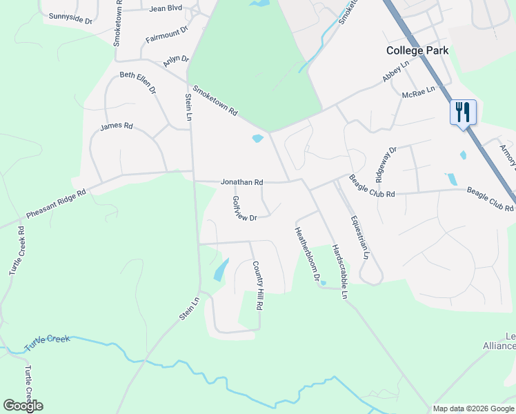 map of restaurants, bars, coffee shops, grocery stores, and more near 70 Fairway Drive in Lewisburg