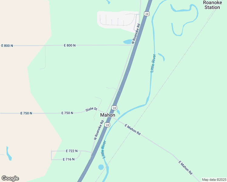 map of restaurants, bars, coffee shops, grocery stores, and more near 7584 North Roanoke Road in Huntington