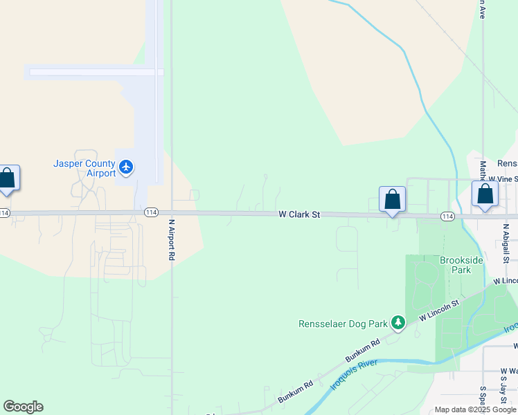 map of restaurants, bars, coffee shops, grocery stores, and more near 1720 West Clark Street in Rensselaer