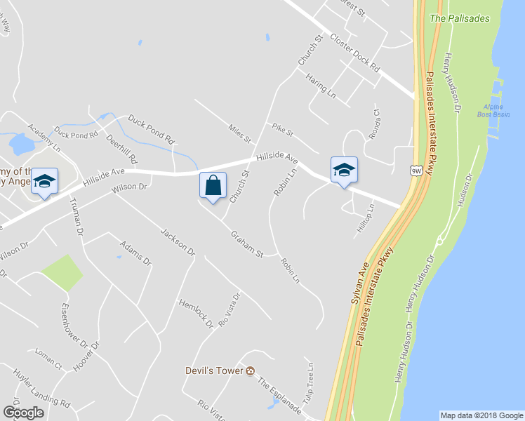 map of restaurants, bars, coffee shops, grocery stores, and more near 59 Robin Lane in Alpine