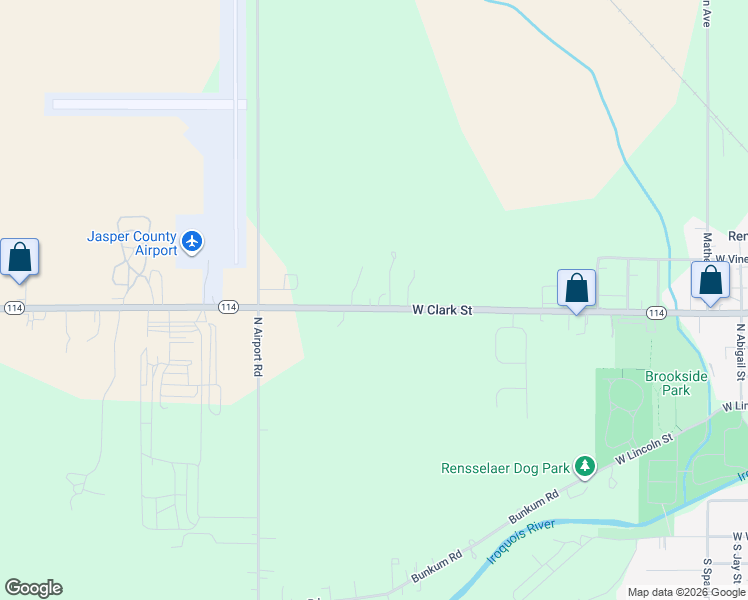 map of restaurants, bars, coffee shops, grocery stores, and more near 1720 West Clark Street in Rensselaer