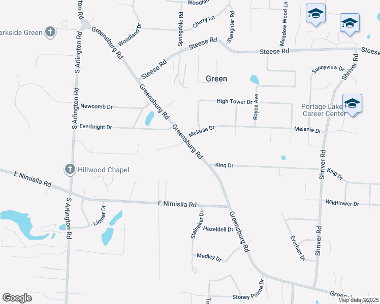 map of restaurants, bars, coffee shops, grocery stores, and more near 1484 Greensburg Road in Uniontown