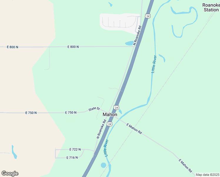 map of restaurants, bars, coffee shops, grocery stores, and more near 7584 North Roanoke Road in Huntington