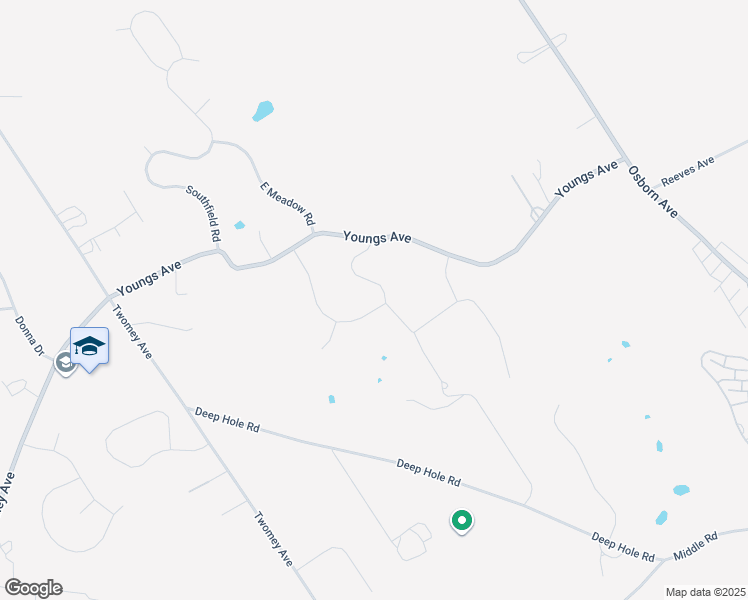 map of restaurants, bars, coffee shops, grocery stores, and more near 105 The Preserve in Calverton