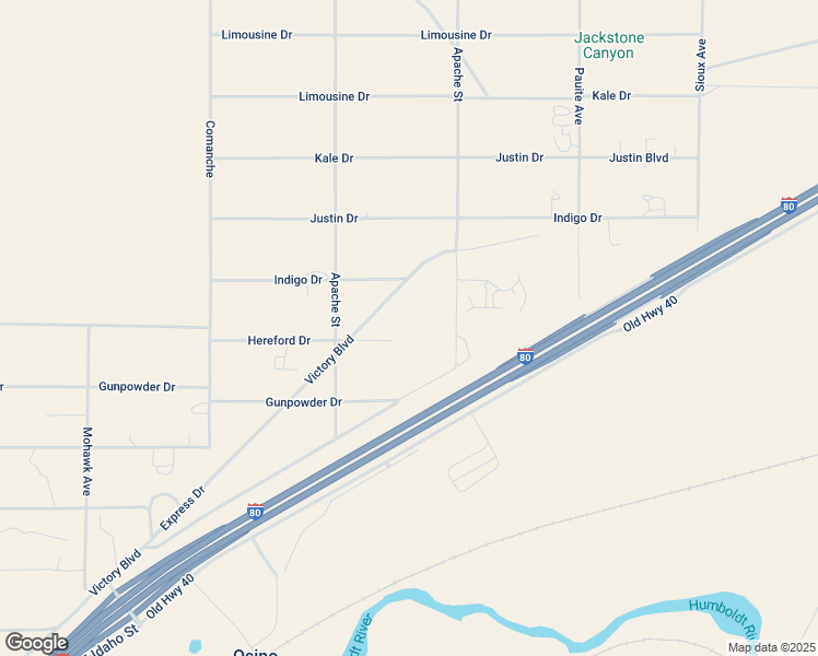 map of restaurants, bars, coffee shops, grocery stores, and more near 5733 Herford Drive in Elko