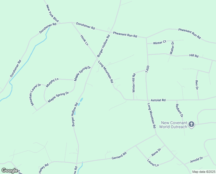 map of restaurants, bars, coffee shops, grocery stores, and more near 641 Long Mountain Road in Effort