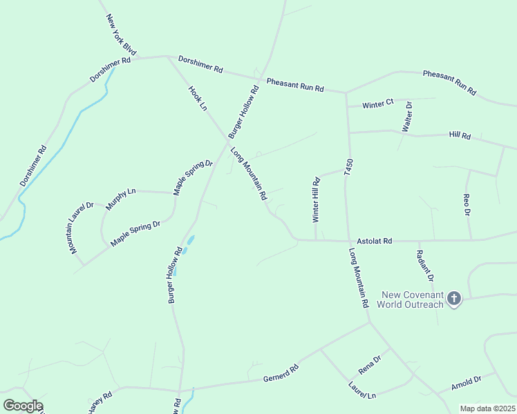 map of restaurants, bars, coffee shops, grocery stores, and more near 641 Long Mountain Road in Effort