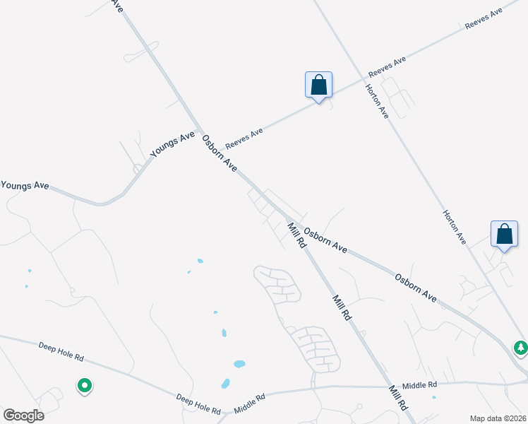 map of restaurants, bars, coffee shops, grocery stores, and more near 46 4th Street in Riverhead