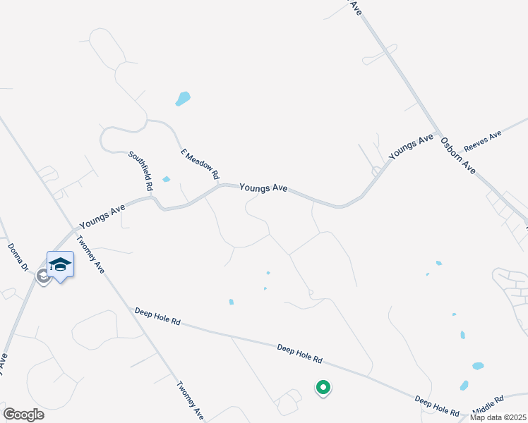 map of restaurants, bars, coffee shops, grocery stores, and more near 52 Mastro Road in Calverton