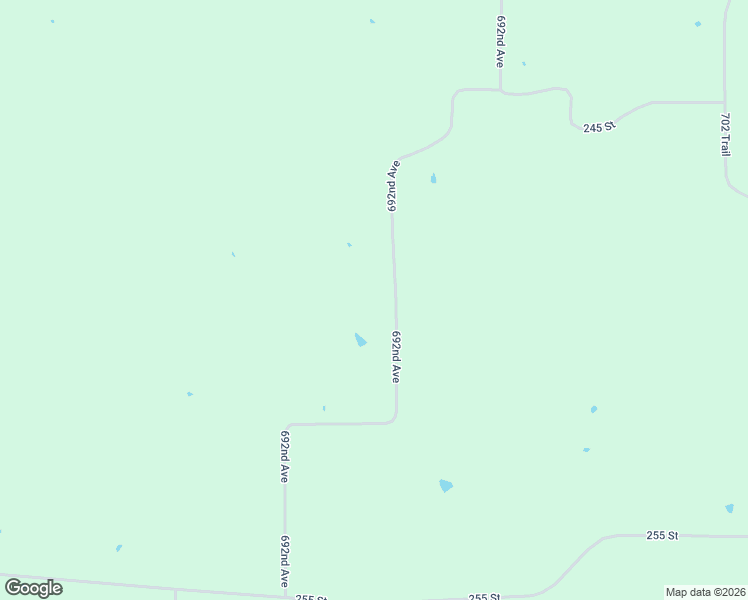 map of restaurants, bars, coffee shops, grocery stores, and more near 692nd Avenue in Blakesburg