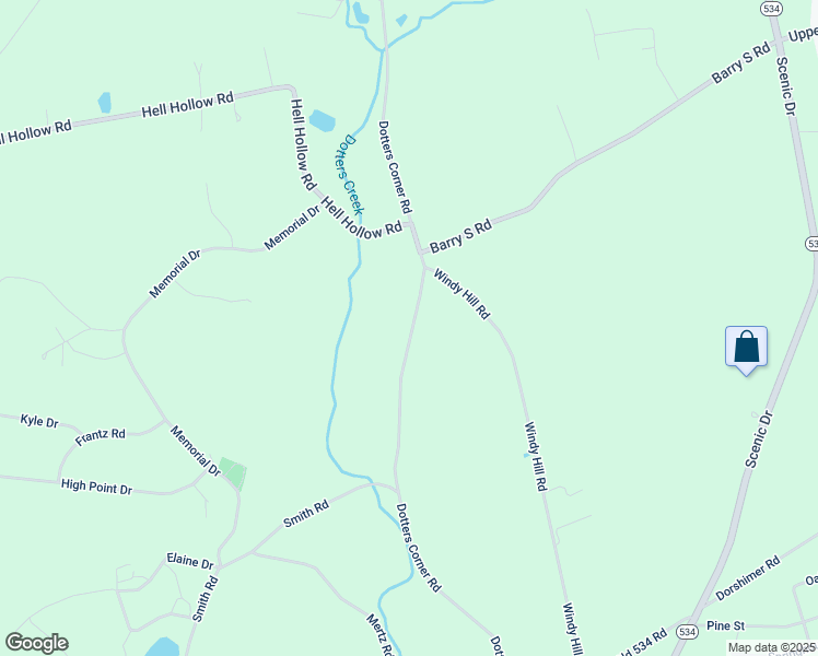 map of restaurants, bars, coffee shops, grocery stores, and more near 379 Dotters Corner Road in Kunkletown