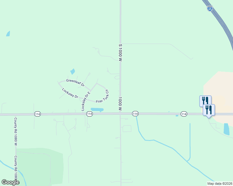 map of restaurants, bars, coffee shops, grocery stores, and more near 4498-4998 South 1000 West in Rensselaer