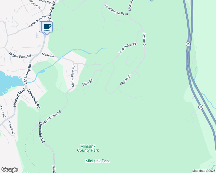 map of restaurants, bars, coffee shops, grocery stores, and more near 707 Skyline Drive in Jefferson