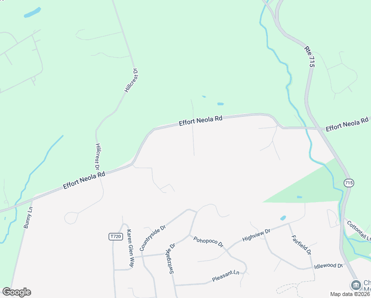 map of restaurants, bars, coffee shops, grocery stores, and more near 232 Mayfield Drive in Brodheadsville