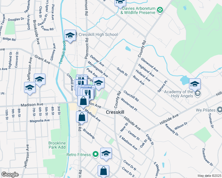 map of restaurants, bars, coffee shops, grocery stores, and more near 39 Elmore Place in Cresskill
