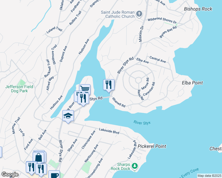 map of restaurants, bars, coffee shops, grocery stores, and more near 16 Walton Road in Hopatcong