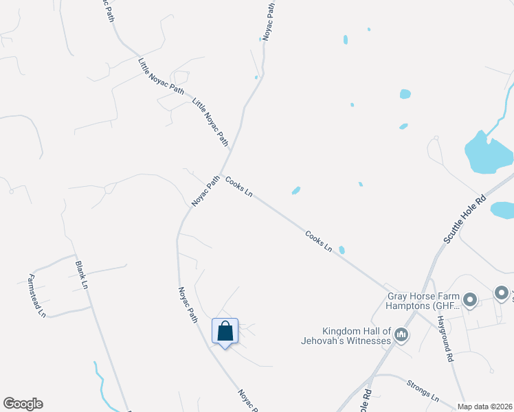 map of restaurants, bars, coffee shops, grocery stores, and more near 393 Cooks Ln in Water Mill