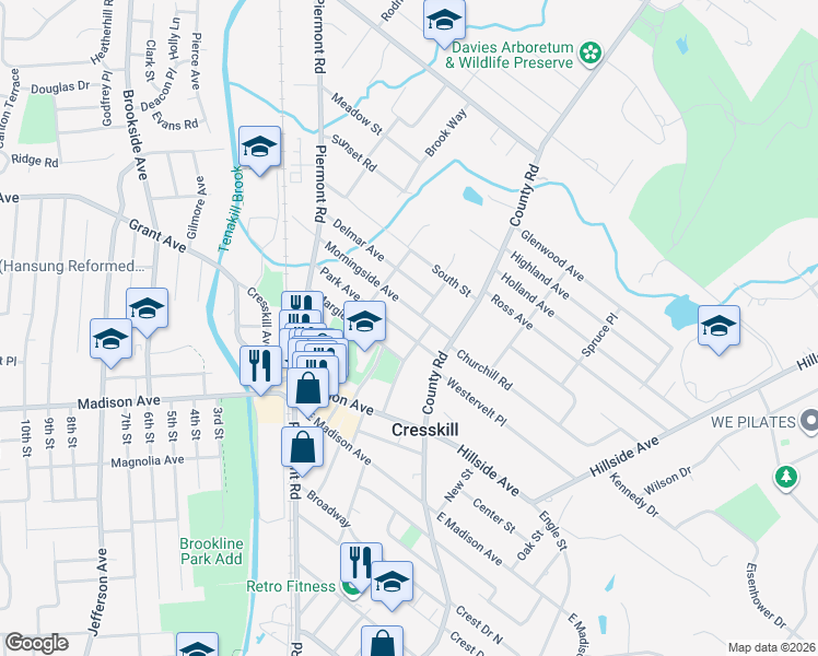 map of restaurants, bars, coffee shops, grocery stores, and more near 39 Elmore Place in Cresskill