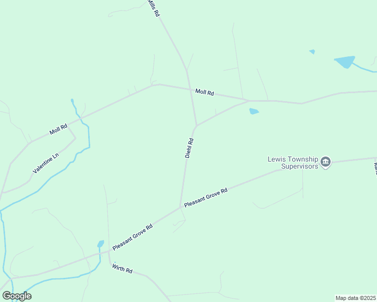 map of restaurants, bars, coffee shops, grocery stores, and more near Diehl Road in Mifflinburg