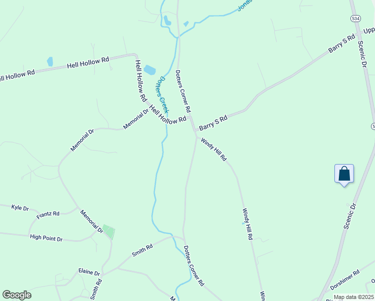 map of restaurants, bars, coffee shops, grocery stores, and more near 395 Dotters Corner Road in Kunkletown