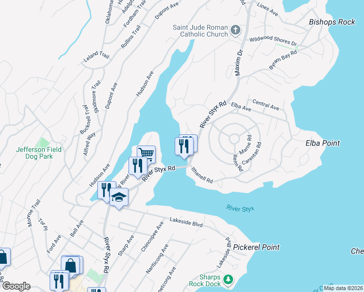 map of restaurants, bars, coffee shops, grocery stores, and more near 16 Walton Road in Hopatcong