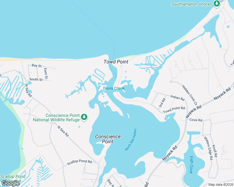 map of restaurants, bars, coffee shops, grocery stores, and more near 306 Towd Point Road in Southampton